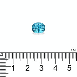 Ovale Blauwe Zirkoon Blauw 5.63 karaat
