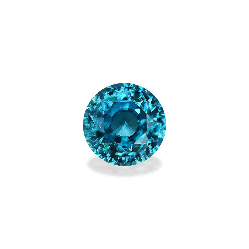 Zircon Bleu taille ROND Cobalt Blue 4.51 carats