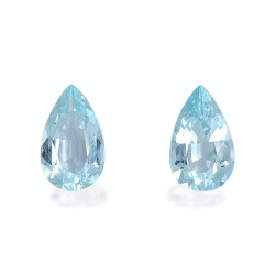 Hemelblauwe peervormige Aquamarijn van 26,88 karaat