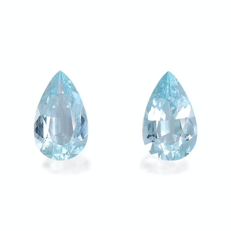 Aguamarina taille Poire Bleu Ciel 26.88 carats