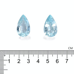 Hemelblauwe peervormige Aquamarijn van 26,88 karaat