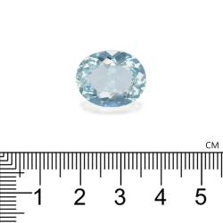 Ovaal geslepen hemelsblauwe Aquamarijn van 9,60 karaat