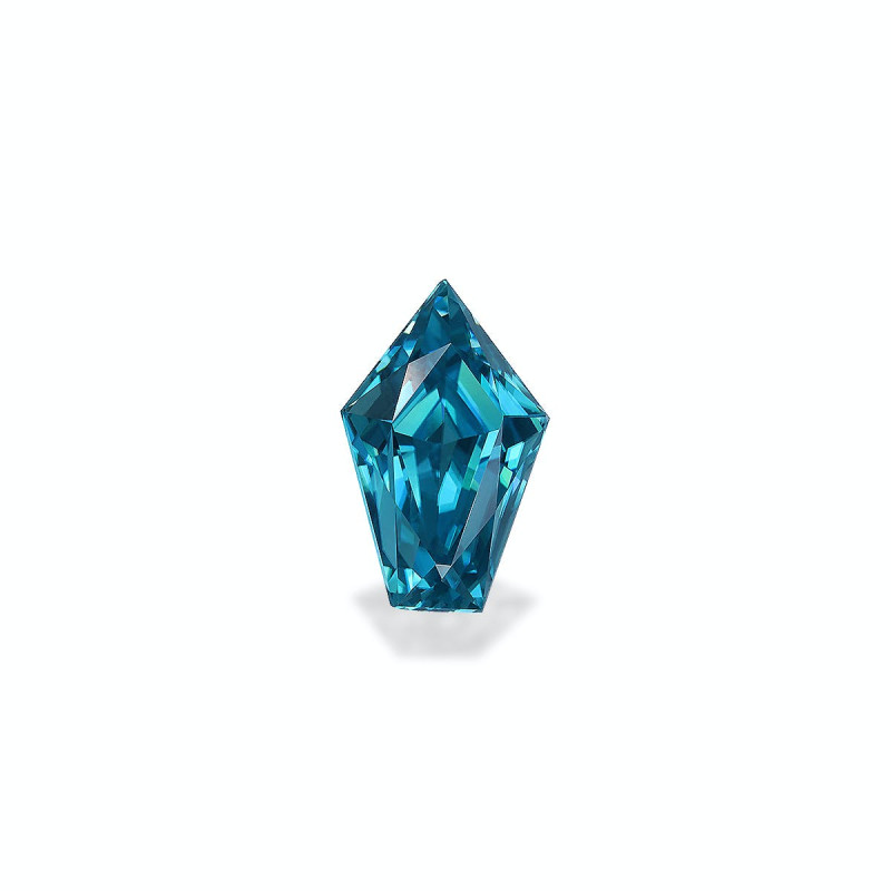 FANCY-cut Blue Zircon Blue 7.26 carats