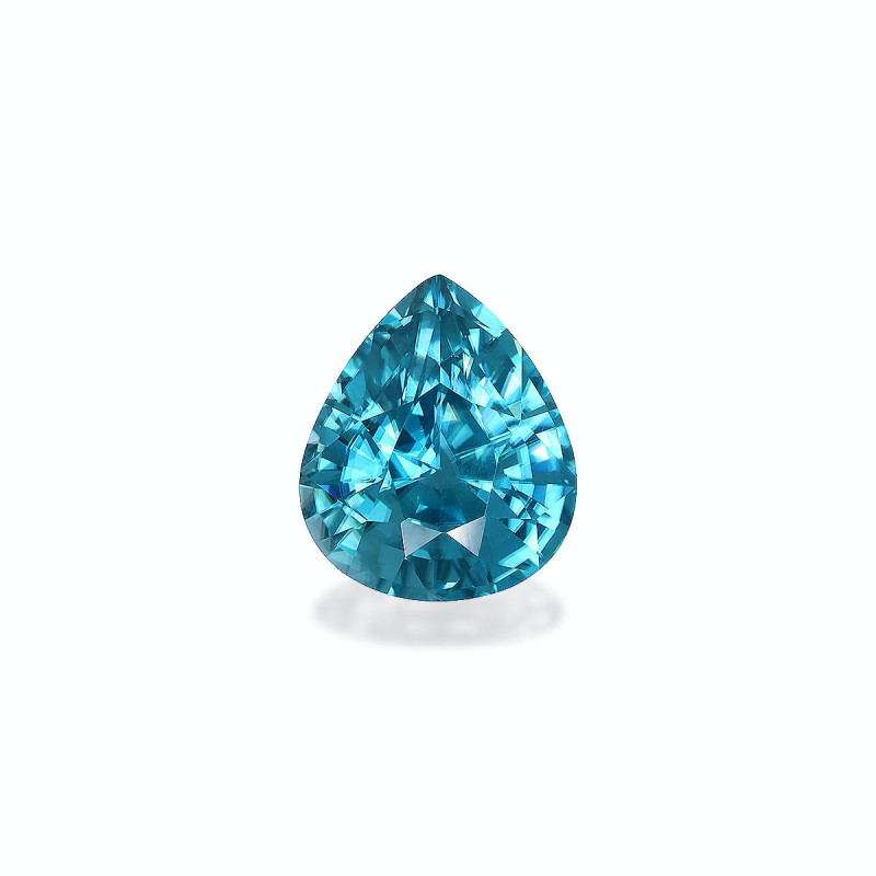 Pear-cut Blue Zircon Blue 7.58 carats
