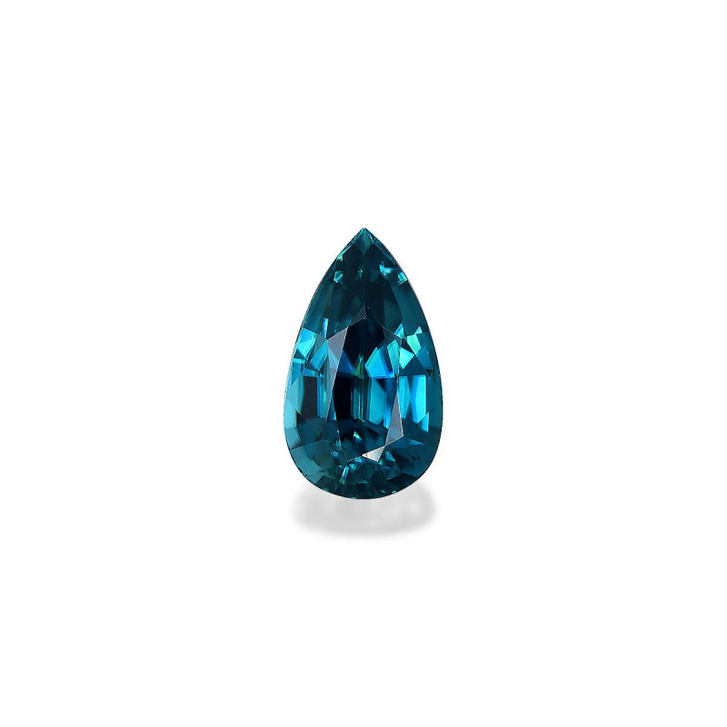 Pear-cut Blue Zircon Cobalt Blue 4.87 carats