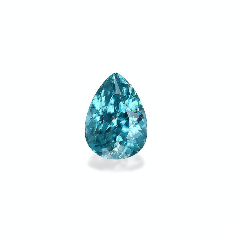Pear-cut Blue Zircon Blue 5.57 carats