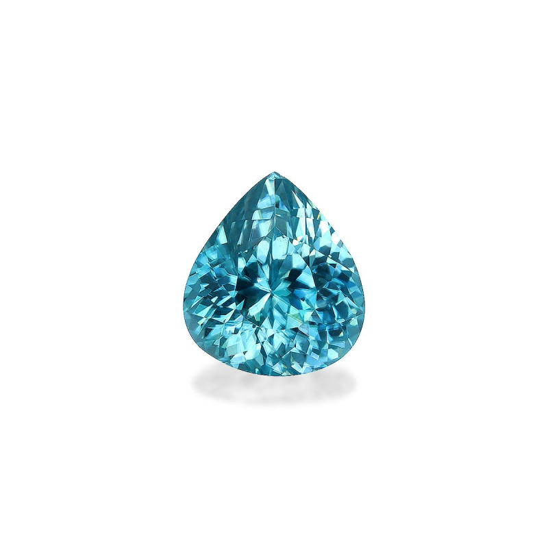 Pear-cut Blue Zircon Blue 5.27 carats