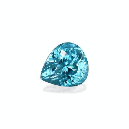 Pear-cut Blue Zircon Blue 5.27 carats