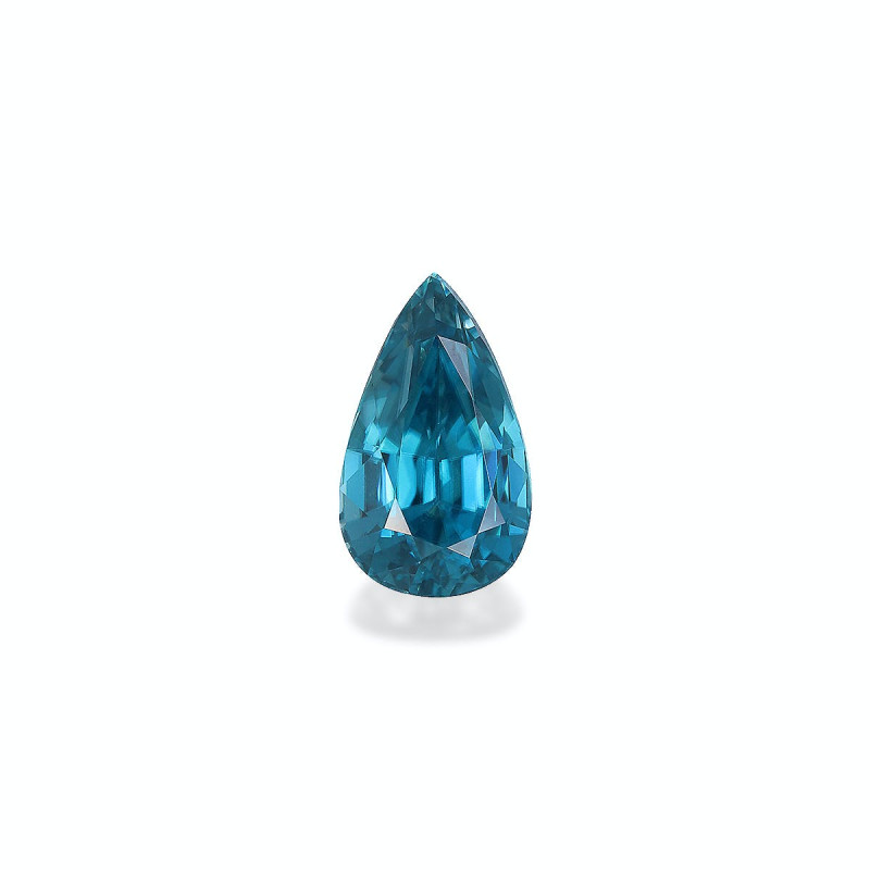 Pear-cut Blue Zircon Blue 3.86 carats