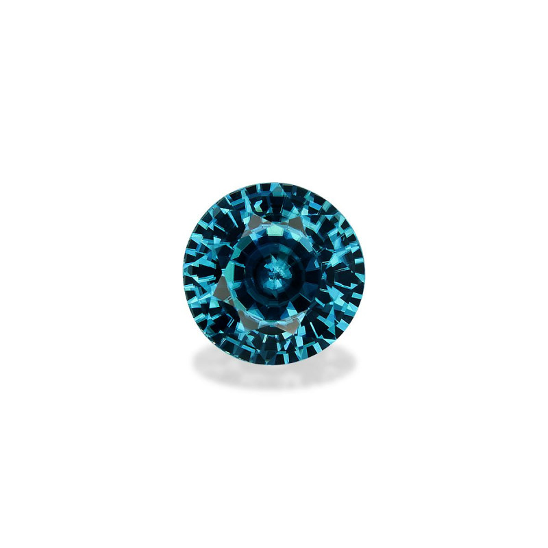 Zircon Bleu taille ROND Cobalt Blue 5.62 carats