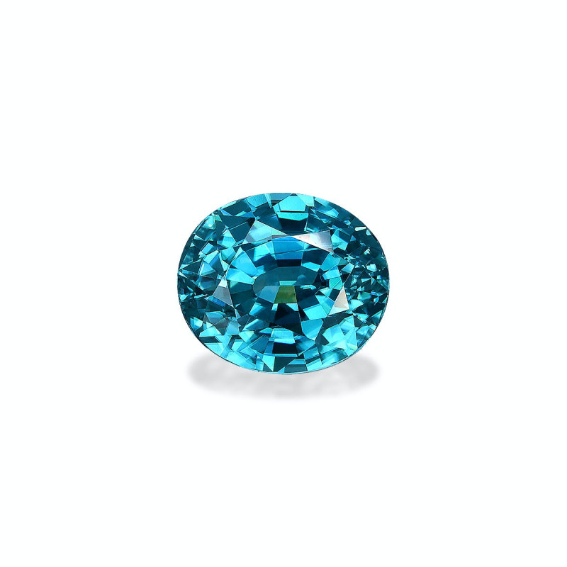 Zircon Bleu taille OVALE Bleu 5.94 carats