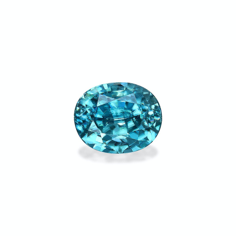 OVAL-cut Blue Zircon Blue 5.84 carats