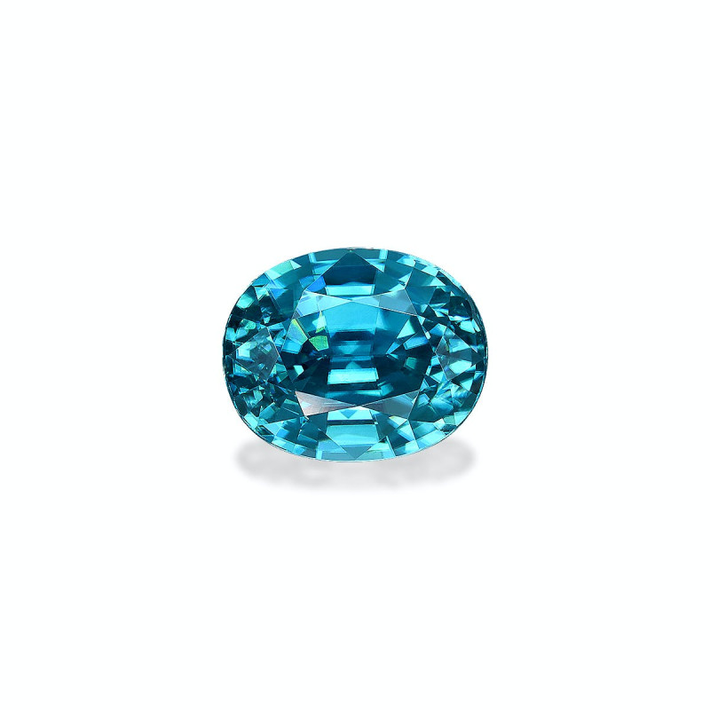 OVAL-cut Blue Zircon Blue 6.21 carats