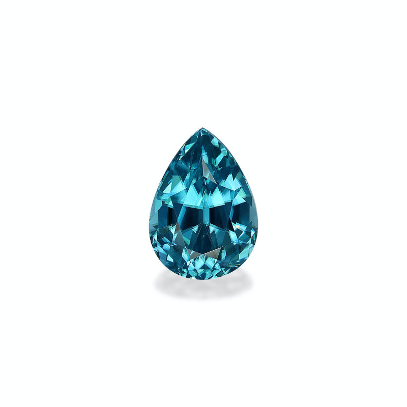 Pear-cut Blue Zircon Blue 7.88 carats