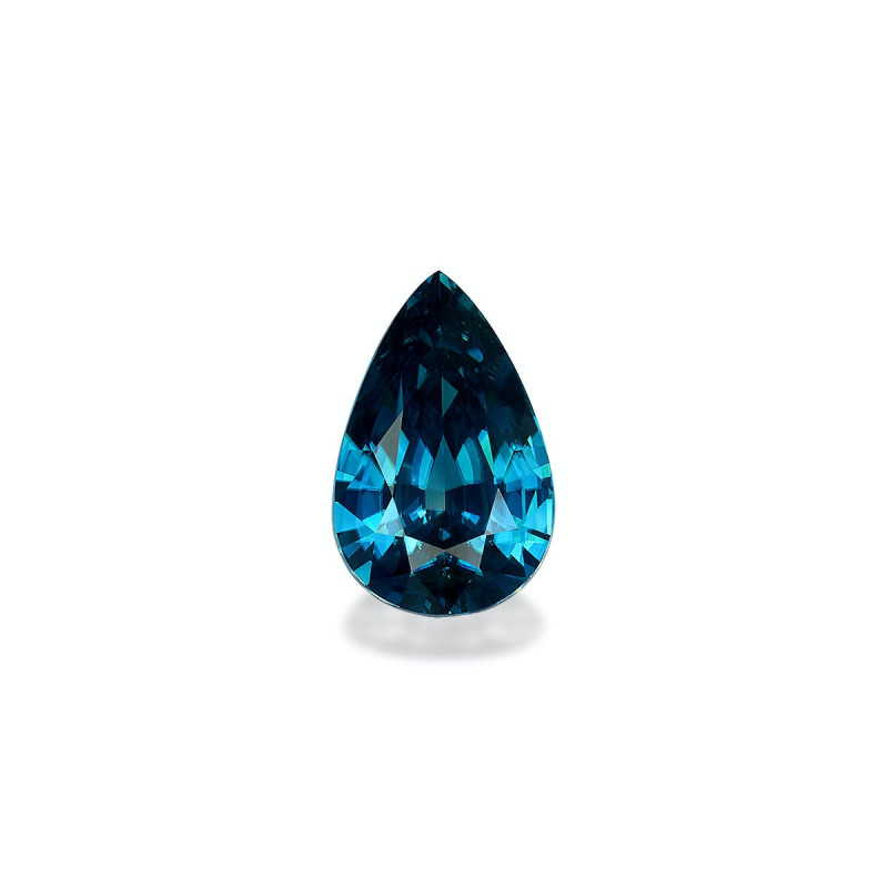 Pear-cut Blue Zircon Cobalt Blue 8.73 carats