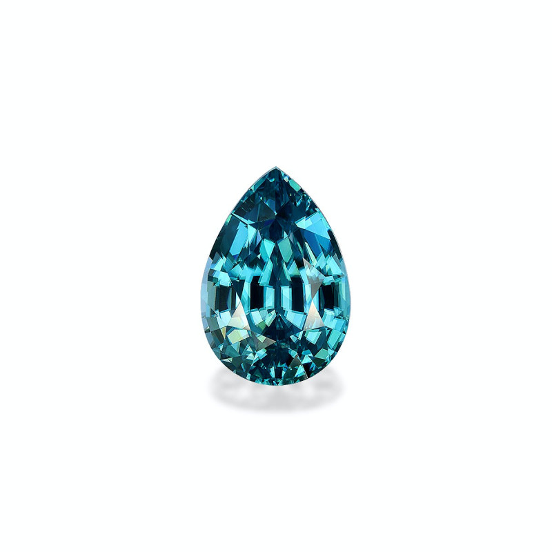 Pear-cut Blue Zircon Blue 13.83 carats
