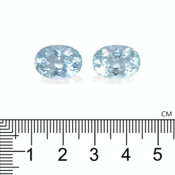 Ovaal geslepen hemelsblauwe Aquamarijn van 14,59 karaat