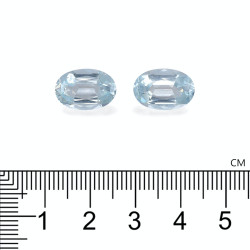 Ovaal geslepen Hemelsblauwe Aquamarijn van 8.91 karaat