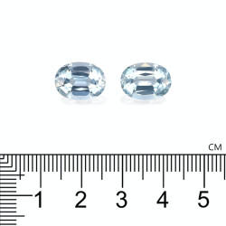 Ovaal geslepen hemelsblauwe Aquamarijn van 9.07 karaat