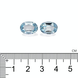 Ovaal geslepen hemelsblauwe Aquamarijn van 7,92 karaat