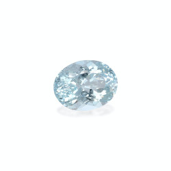Ovaal geslepen hemelsblauwe Aquamarijn van 5,23 karaat