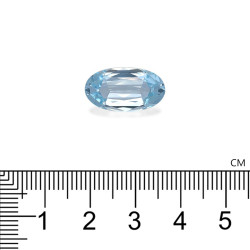 Ovaal geslepen Baby Blauwe Aquamarijn van 6.60 karaat