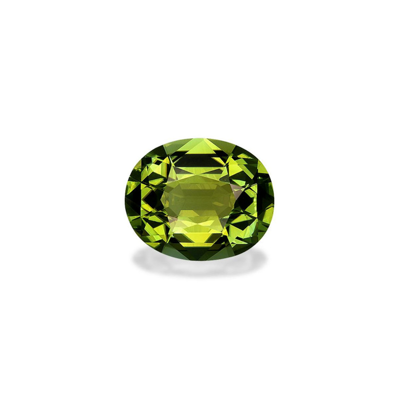 OVAL-cut Green Tourmaline Lime Green 3.08 carats