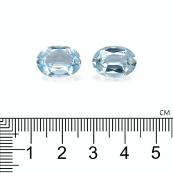 Ovaal geslepen hemelsblauwe Aquamarijn van 10,39 karaat