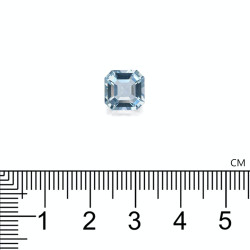 Aigue-Marine taille CARR&Eacute; Baby Blue 2.94 carats
