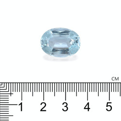 Ovaal geslepen Hemelsblauwe Aquamarijn van 12,27 karaat