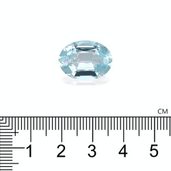 Ovaal geslepen hemelsblauwe Aquamarijn van 9,80 karaat