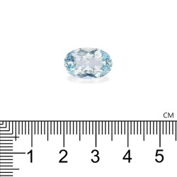 Ovaal geslepen hemelsblauwe Aquamarijn van 5,37 karaat