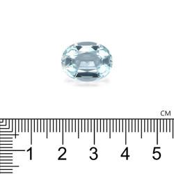 Ovaal geslepen Hemelsblauwe Aquamarijn van 8,74 karaat