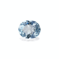 椭圆形宝宝蓝色海蓝宝石，2.98克拉