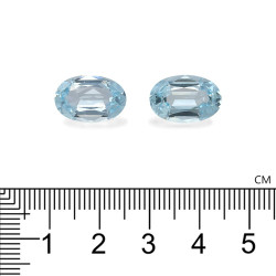 Ovaal geslepen Baby Blauwe Aquamarijn van 9,62 karaat