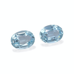 Ovaal geslepen Baby Blauwe Aquamarijn van 7,77 karaat