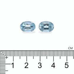 Ovaal geslepen Baby Blauwe Aquamarijn van 6,72 karaat