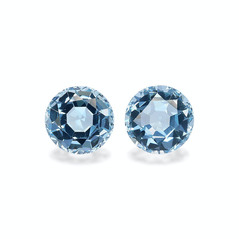 Aigue-Marine taille ROND Baby Blue 5.23 carats
