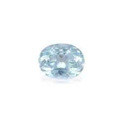 椭圆形宝宝蓝色海蓝宝石，重8.73克拉