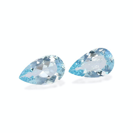 Aquamarin lengte Birne Baby blau 6.49 karaten