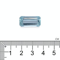 Rechthoekig geslepen Hemelsblauwe Aquamarijn van 10,71 karaat