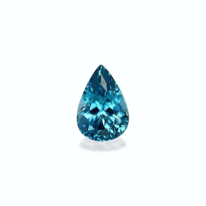 Pear-cut Blue Zircon Blue 7.40 carats