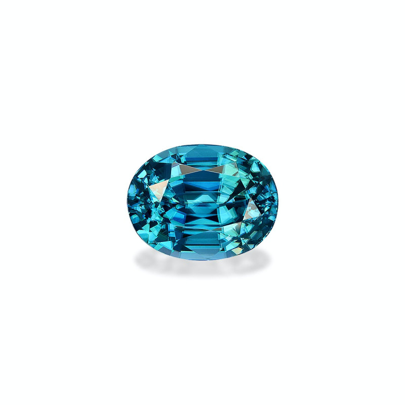 OVAL-cut Blue Zircon Blue 5.52 carats