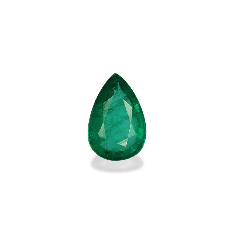 Pear-cut Zambian Emerald Green 1.03 carats
