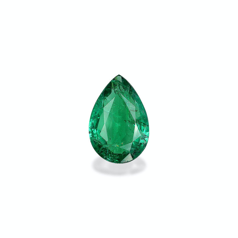 Pear-cut Zambian Emerald Green 2.63 carats