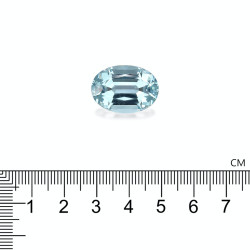Ovaal geslepen hemelsblauwe Aquamarijn van 18,23 karaat