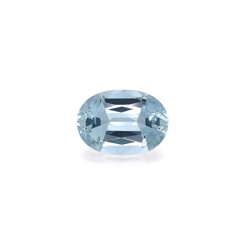 Ovaal geslepen hemelsblauwe Aquamarijn van 5,53 karaat