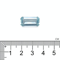 Rechthoekig geslepen Hemelsblauwe Aquamarijn van 6,51 karaat
