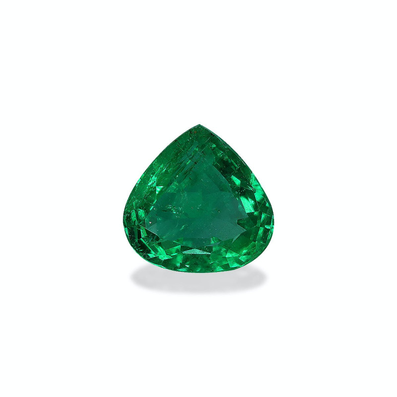 Pear-cut Zambian Emerald Green 2.33 carats