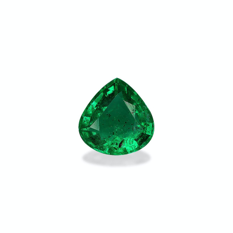 Pear-cut Zambian Emerald Green 1.95 carats